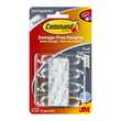 Command Cord Organisers Strips/Hooks 17302CLR Small Clear Pack of 8